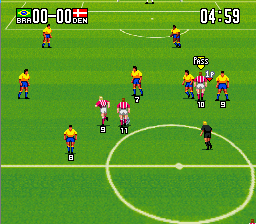 Takeda Nobuhiro no Super Cup Soccer (Japan) In game screenshot
